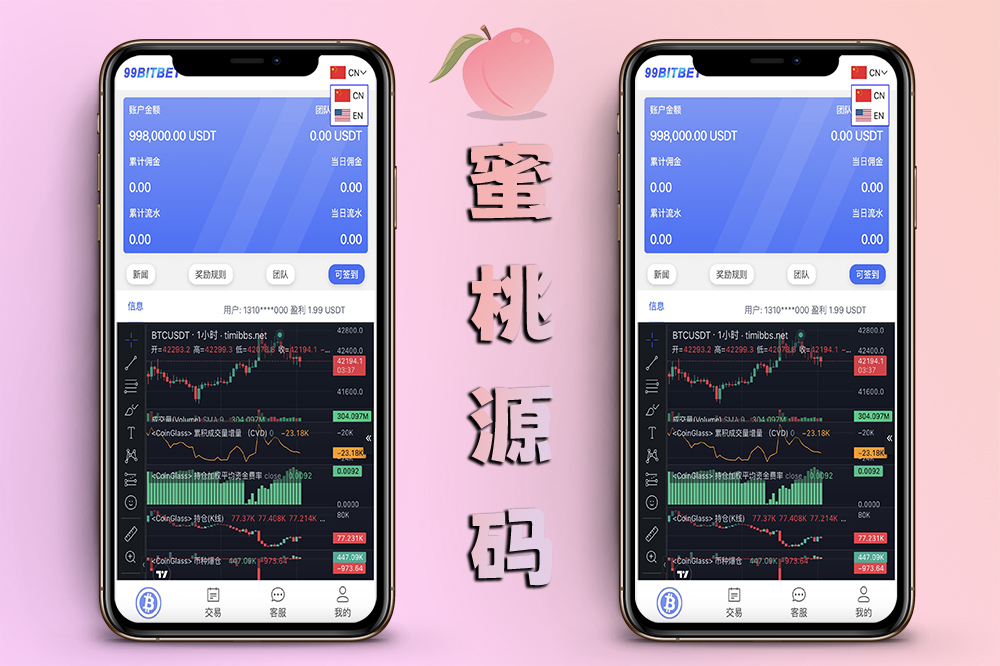BTC虚拟币竞猜平台/中英文双语版/大小单双系统